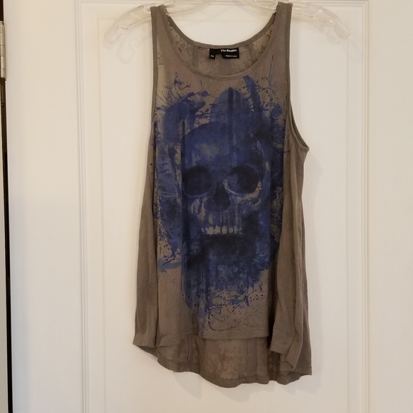 The Kooples Tops - The Kooples Paris Mushroom Blue Skull Swing Tank